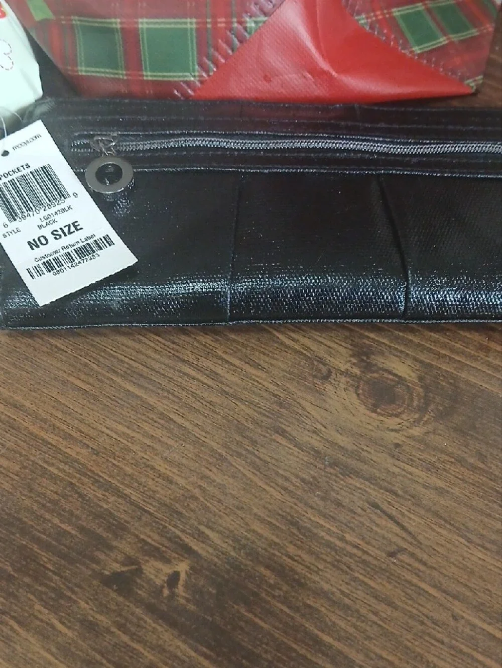 Style & Co. Black Textured Wristlet Clutch